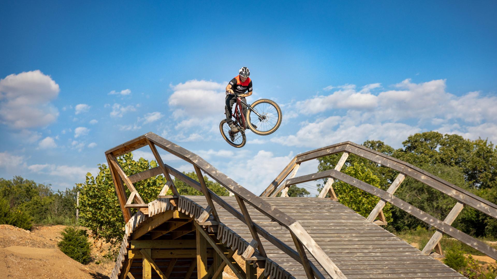 Rider jumping off 3rd Law Flyover