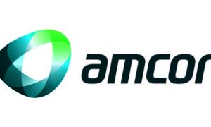 amcor logo in green, blue, and black